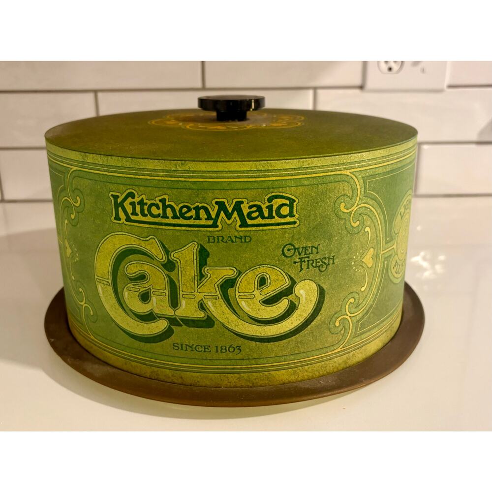 Vintage Pentron Industries Style Kitchen Maid Green Cake Cover